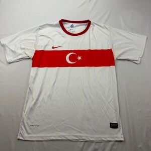 Nike Soccer Jersey Men Large White Turkey National Team Dri-Fit Türkiye Shirt
